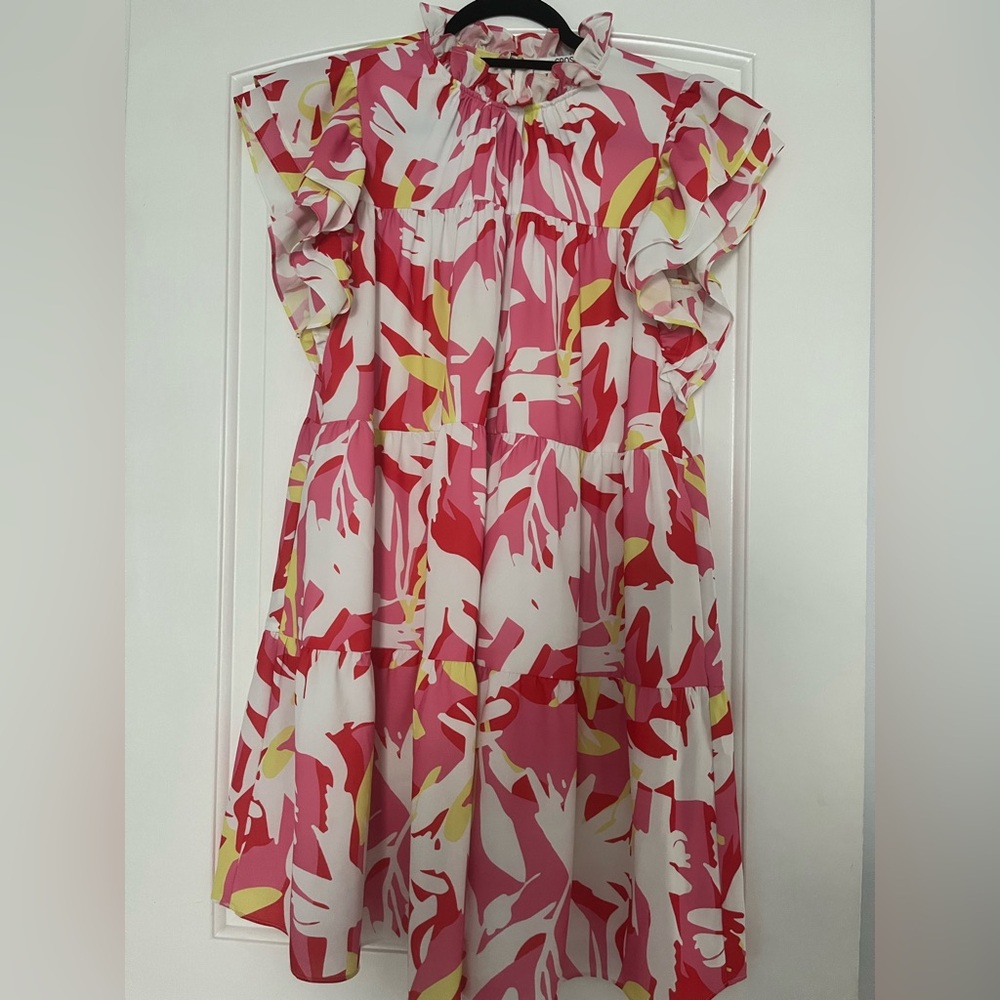 CROSBY by Mollie Burch Pink and Yellow Floral Dress